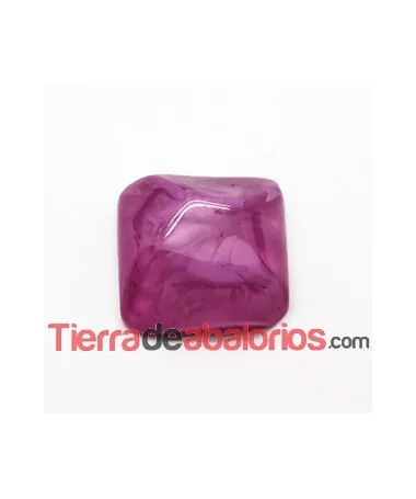 Cabujón Resina Irregular 25x24mm Rosa