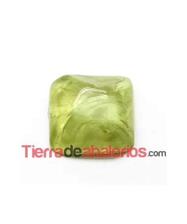 Cabujón Resina Irregular 25x24mm Pistacho