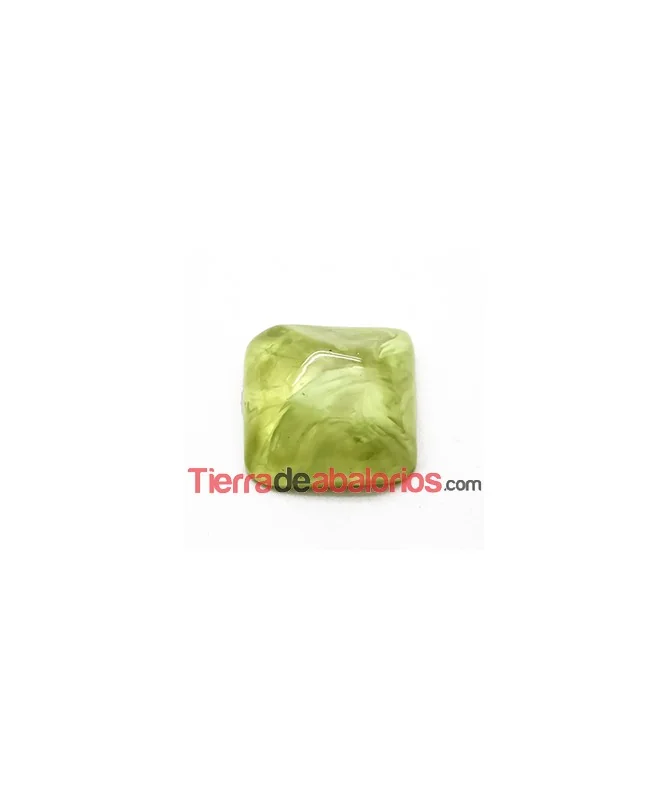 Cabujón Resina Irregular 25x24mm Pistacho