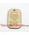 Colgante Keep Calm And Enjoy Life 40x25mm, Dorado