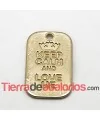 Colgante Keep Calm And Love Me 40x25mm, Dorado