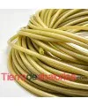 Caucho Hueco 4mm Agujero 2mm Dorado