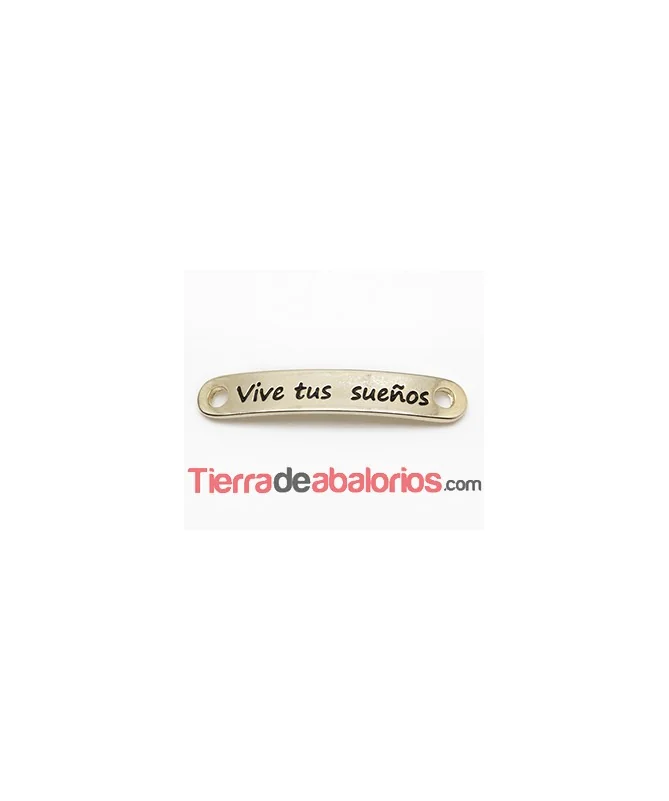 Entrepieza Curvada 37x7mm Vive tus Sueños-Dorada Entrepieza Curvada 37x7mm Vive tus Sueños-Dorada