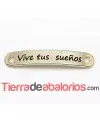 Entrepieza Curvada 37x7mm Vive tus Sueños-Dorada