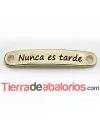 Entrepieza Curvada 37x7mm Nunca es Tarde-Dorada