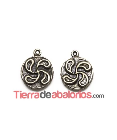 Colgante Lauburu 11mm, Oro Viejo Colgante Lauburu 11mm, Oro Viejo