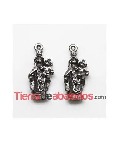 Colgante Virgen del Carmen 19x9mm, Plateada Colgante Virgen del Carmen 19x9mm, Plateado