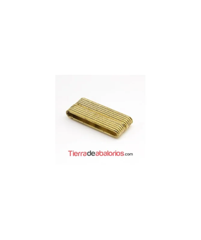Cierre Ancho con Ribetes 48x20mm Agujero 44x3,5mm Dorado Cierre Ancho con Ribetes 48x20mm Agujero 44x3,5mm Dorado