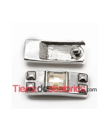 Broche con Terminal 34x13mm Agujero 10x3mm con Swarovski Broche con Terminal 34x13mm Agujero 10x3mm con Swarovski