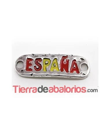 Conector Curvado 36x12mm España, Plateado Conector Curvado 36x12mm España, Plateado
