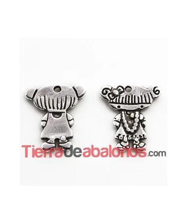 Charm Lolita 21x17mm Coqueta, Plateada