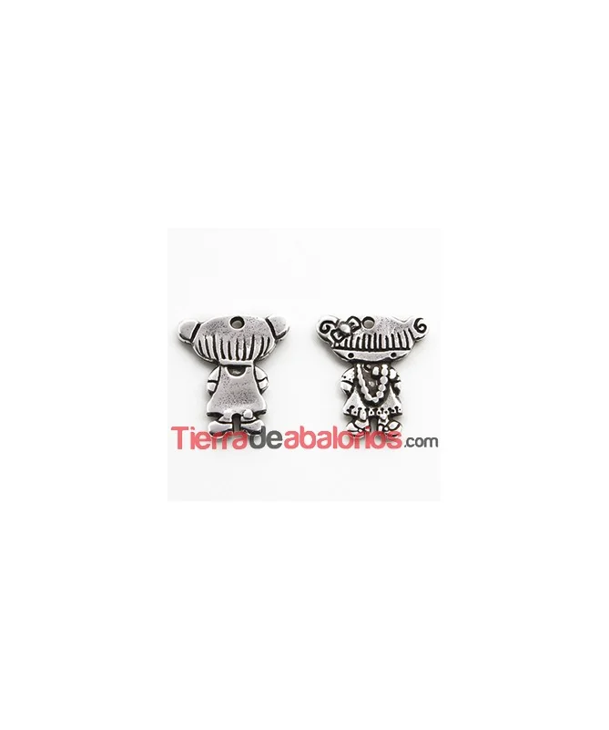 Charm Lolita 21x17mm Coqueta, Plateada