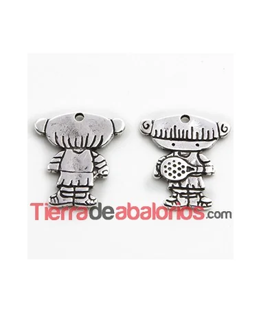 Charm Lolita 21x17mm Tenista, Plateada