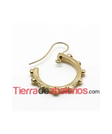 Pendiente Arpon con Aro y Anilla, Dorado