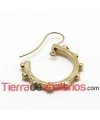 Pendiente Arpon con Aro y Anilla, Dorado