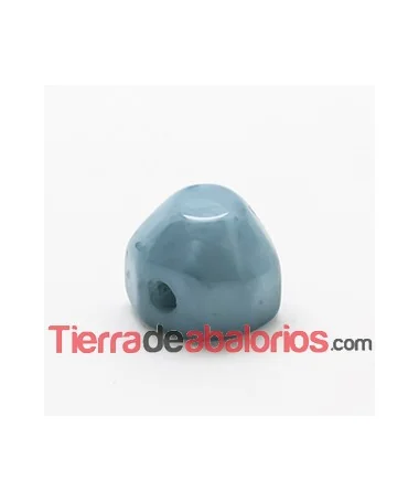 Resina Media Bola Facetada 12x11mm Azul