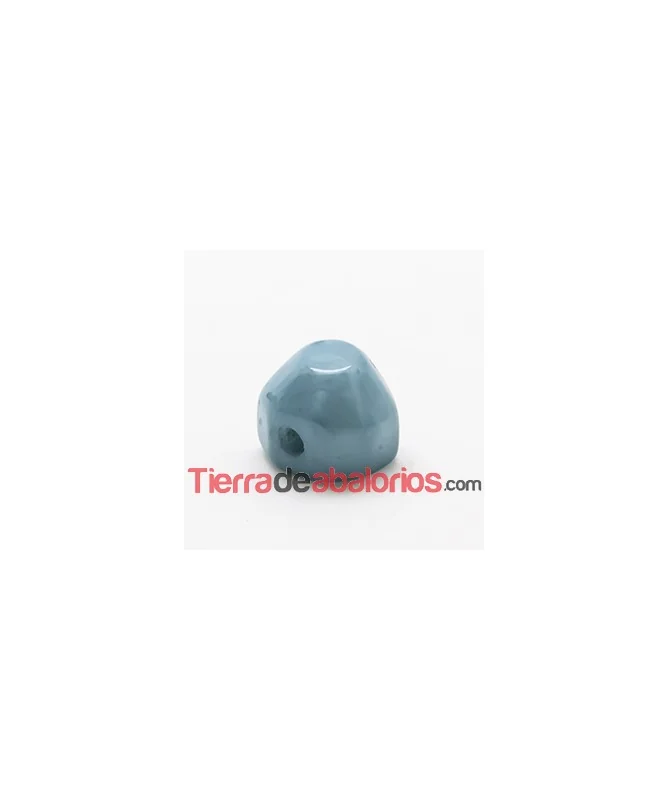 Resina Media Bola Facetada 12x11mm Azul