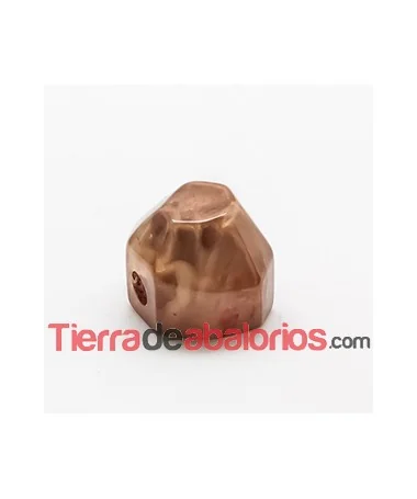 Resina Media Bola Facetada 12x11mm Ambar