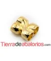 Entrepieza para Cordón 26x24mm con 2 Agujeros 10mm, Dorada