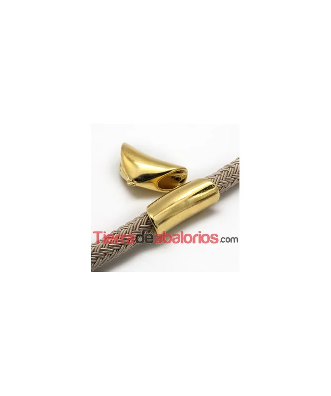 Tubo 36x23mm Agujero 10mm, Dorado