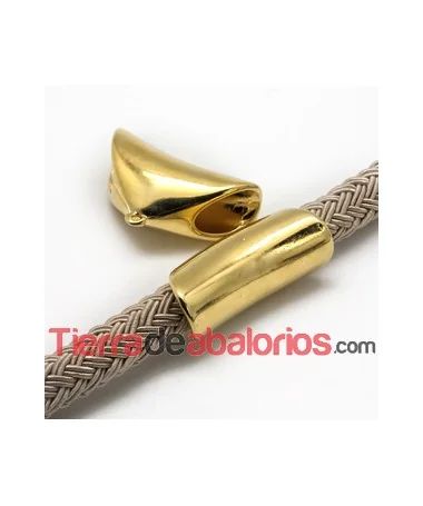Tubo 36x23mm Agujero 10mm, Dorado