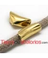 Tubo 36x23mm Agujero 10mm, Dorado