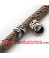 Tubo Lazo Love 17x14mm Agujero 10mm, Plateado