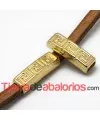 Tubo para Regaliz Grecas 40x14mm Agujero 10x6mm, Dorado