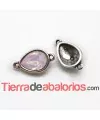 Conector para Cabujón Paar 14x10mm, Plateado