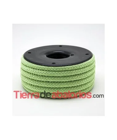 Cordón Trenzado de Rayón 9mm Verde Fluor