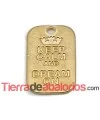 Colgante Keep Calm And Dream on 40x25mm, Dorado