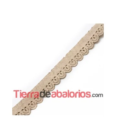 Tira Antelina Troquelada 19mm Beige Tira Antelina Troquelada 19mm Beige