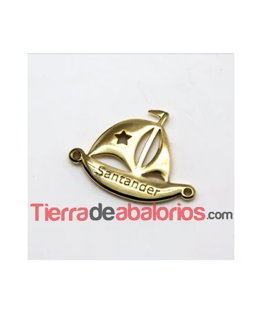 Conector Velero Santander 35x26mm, Dorado Conector Velero Santander 35x26mm, Dorado
