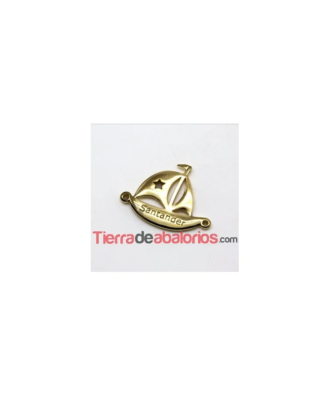 Conector Velero Santander 35x26mm, Dorado