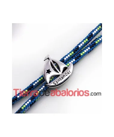 Entrepieza Regaliz Velero Santander 27x25mm, Plateada Entrepieza Regaliz Velero Santander 27x25mm, Plateada