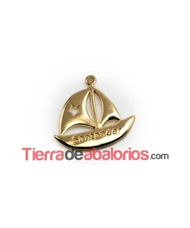 Colgante Velero Santander 29x27mm Dorado