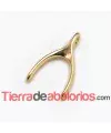 Colgante Wishbone 15x24mm Dorado