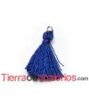 Borla de Algodón con Anilla 25/30mm, Azul
