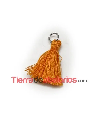 Borla de Algodón con Anilla 25/30mm, Naranja (10 uds.) Borla de Algodón con Anilla 25/30mm, Naranja