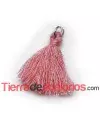 Borla de Algodón con Anilla 25/30mm, Rosa Claro Borla de Algodón con Anilla 25/30mm, Rosa Claro
