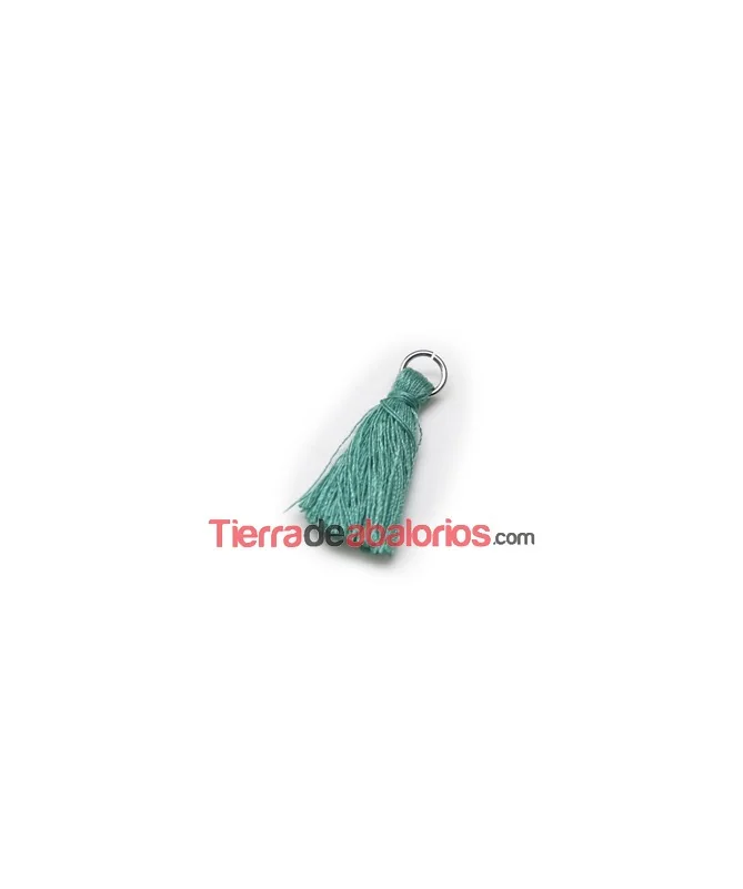Borla de Algodón con Anilla 25/30mm, Turquesa Borla de Algodón con Anilla 25/30mm, Turquesa