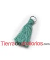 Borla de Algodón con Anilla 25/30mm, Turquesa Borla de Algodón con Anilla 25/30mm, Turquesa