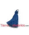 Borla de Algodón con Anilla 25/30mm, Azul Jean