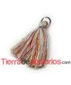 Borla de Algodón con Anilla 25/30mm, Multicolor Borla de Algodón con Anilla 25/30mm, Multicolor