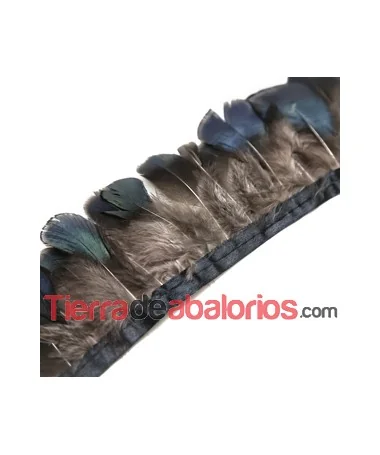 Fleco de Pluma de Avestruz 6cm aprox. Petróleo Fleco de Pluma de Avestruz 6cm aprox. Petróleo