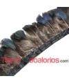 Fleco de Pluma de Avestruz 6cm aprox. Petróleo