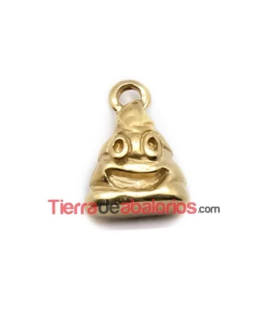 Colgante Emoticono KK 18x13mm Dorado