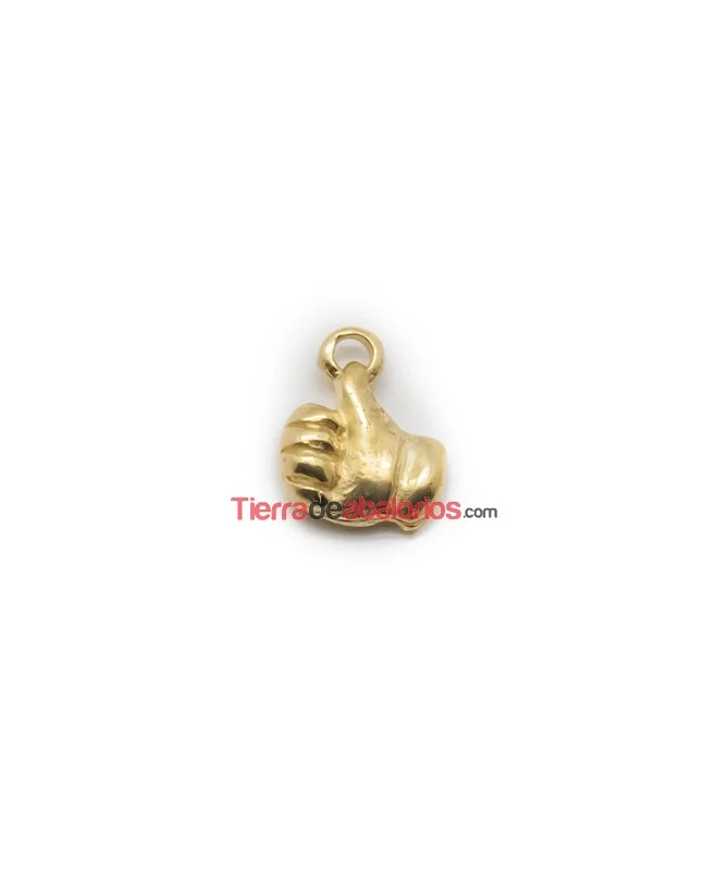 Colgante Emoticono Me Gusta 13x16mm Dorado