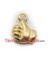 Colgante Emoticono Me Gusta 13x16mm Dorado