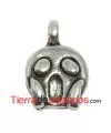 Colgante Emoticono Asombrado 17x12mm, Plateado